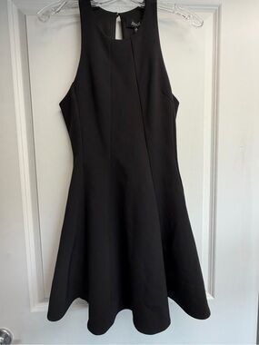 ANGL Black Sleeveless Fit-and-Flare Mini Dress